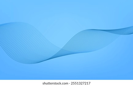 elegant blue dynamic wave pattern background