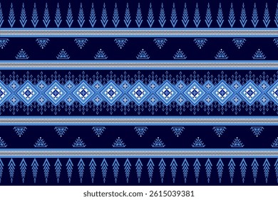 Elegant  Blue Ethnic Pattern Design