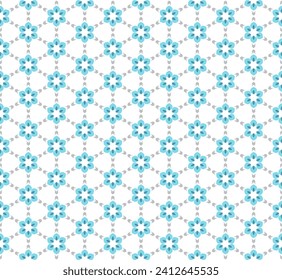 Elegant Blue Floral Pattern for Textiles and Wallpapers