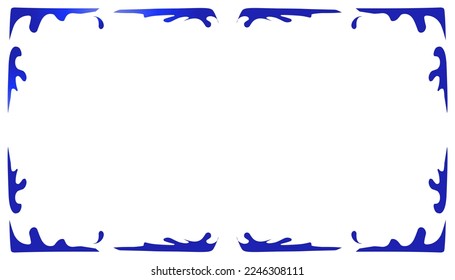 Vector de fondo abstracto de marco azul elegante