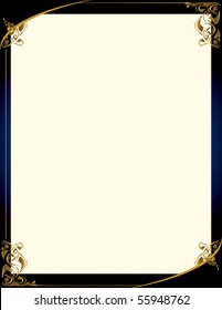 Elegant blue gold background 2 - vector