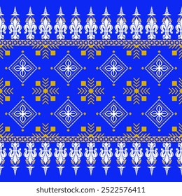 Elegant blue and gold decorative pattern design