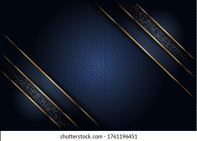 elegant blue gold line background