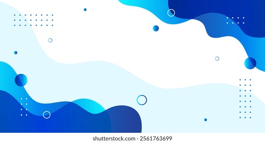  Elegant Blue gradient Abstract fluid shapes Banner template design on white geometric background