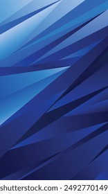 Eleganter blauer Farbverlauf abstrakter geometrischer Dreiecksmuster Bildschirmhintergrund