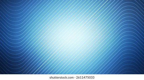 Elegant Blue Gradient Background with Geometric Lines, Waves and Subtle Light Rays, Ideal for Modern Designs and Technological Presentations 150