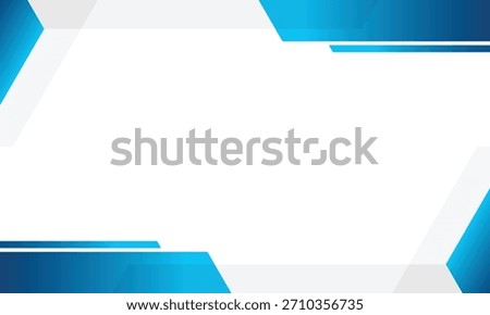 elegant Blue gradient geometric frame border with copy space for Business for presentation Background