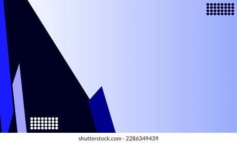 Elegant Blue Gradient With Blue Geometric Shapes Copy Space Background