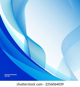 Elegant Blue gradient wavy background. Smooth gradient background vector