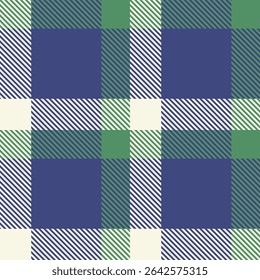 Elegant blue, green, and cream plaid pattern.  Perfect for textile design, fashion, home decor, or website backgrounds.