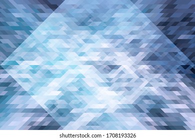 Elegant blue grey vector background. Polygonal digital texture. Abstract geometric pattern. Glitch effect overlay for web design. Multicolored abstraction. Futuristic cover template