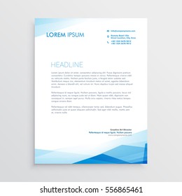 elegant blue letterhead template design