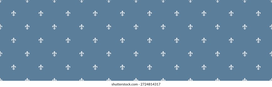 Elegante padrão de fleurdelis azul e azul claro.  Textura sutil e design repetitivo ideal para fundos do site, têxteis ou artigos de papelaria.