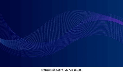 Elegant Blue Lineart Gradient Softcolor Background Template Wallpaper