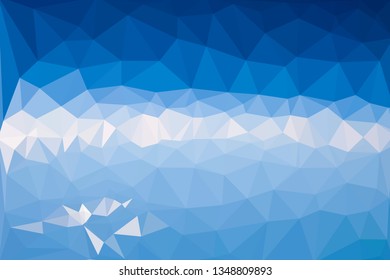 Elegant blue low poly abstract polygon vector background