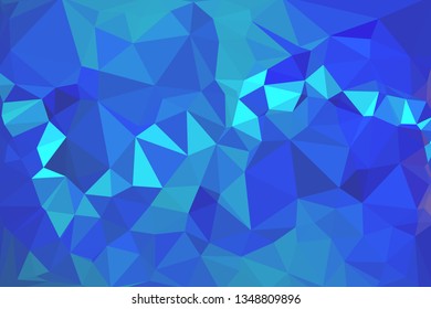 Elegante fondo de vectores de polígono abstracto azul bajo de poli
