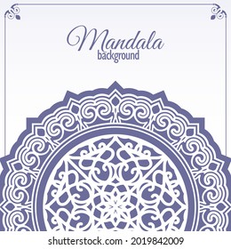 Elegante concepto de fondo de mandala azul