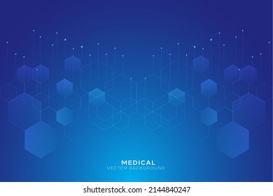 Elegant blue medical background vector illustration.