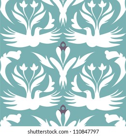 Elegant blue seamless pattern.