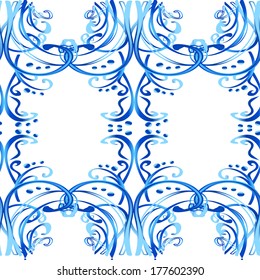 Elegant blue seamless pattern 