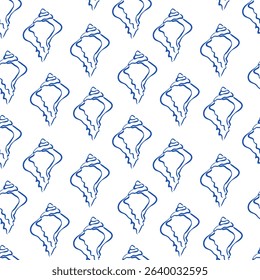 Elegant blue shell pattern design for home decor and fashion accessories