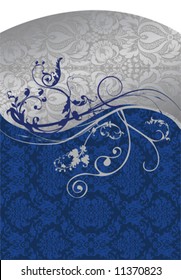 Elegant blue and siver background vector