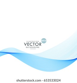 elegant blue smooth wave vector background