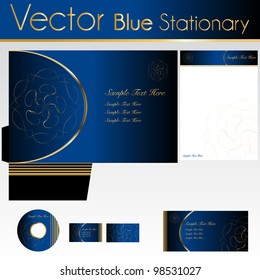 Elegant Blue Stationary