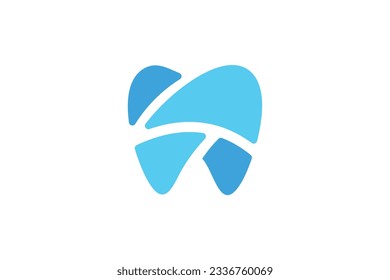 Logo für elegante blaue Zähne