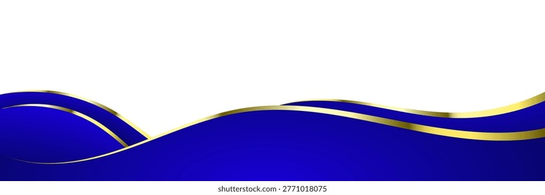 elegant blue wave background with copy space for luxury premium design