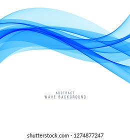 Elegant blue wave background design