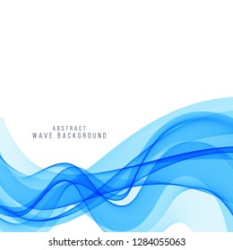 Elegant blue wave background design