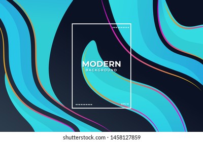 Elegant blue wave background. Wavy shape background ideal for banner. poster, landing page, social media