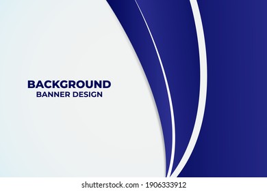 elegant blue wave banner template design