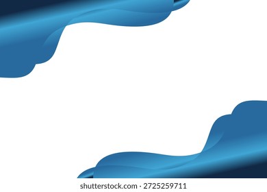 Elegantes Elementos de diseño azules de la onda en un fondo blanco limpio, perfecto para los materiales modernos de la marca y de la comercialización.