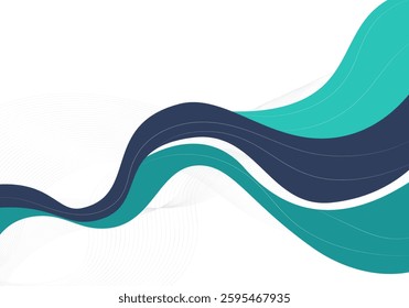 Elegant Blue Wave Pattern Background Design for a Modern Look