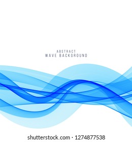 Elegant blue wave vector background design
