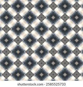 Elegant blue, white, and gray geometric square design, ideal for wall decals, batik textiles, and chic print patterns.

