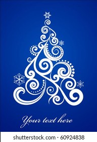 Elegant blue Xmas background