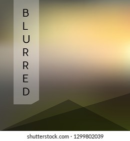 Elegant blurred background of a sunset/sunrise. Vector image.