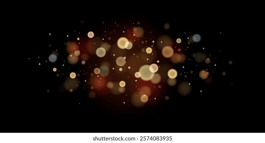 Elegant blurred bokeh for festive and celebration backdrops. Shine, glitter, sparkles, dust. Glowing backdrop for special occasions, banner, background