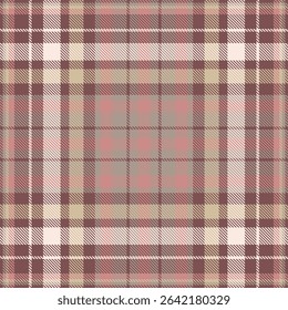 Elegant blush pink, beige, and brown plaid pattern.  Perfect for textile design, fashion, or website backgrounds.  Subtle texture and soft colors evoke a sense of calm and sophistication.