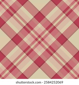 Elegant blush pink and beige plaid pattern.  Perfect for textile design, fashion, website backgrounds, or scrapbooking projects. This seamless texture evokes a feeling of warmth and sophistication.