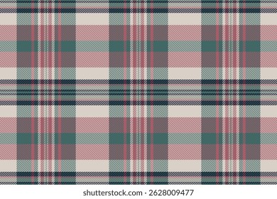 Elegant blush pink, teal, and taupe plaid pattern.  Perfect for textile designs, fashion, apparel, and website backgrounds.