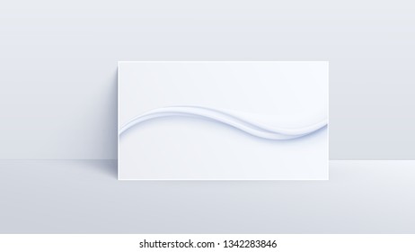Elegante Körperwellen mit Schatten. Ströme ineinander greifenden Rauchs. Kreatives minimalistisches Cover. Der Hintergrundwind weht. Bild an der Wand