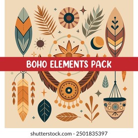 Elegant bohemian decor with muted tones, geometric arrows, and whimsical nature elements.