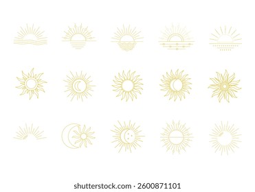 Elegant Boho Sun Element Set
