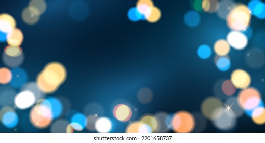 Elegant Bokeh Background Design For Festive Celebration Banner Vector Illustration