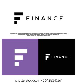 Elegant and bold F logo with a modern edge, designed for cutting-edge technology or fintech firms.