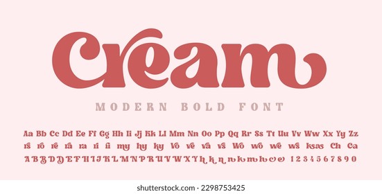 An elegant bold font with a big set of ligatures in modern style, this font can be used for logotypes - Shutterstock ID 2298753425